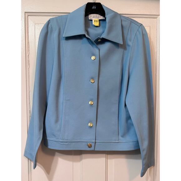 St. John Sport Blue Blazer Jacket Size P - Picture 1 of 15